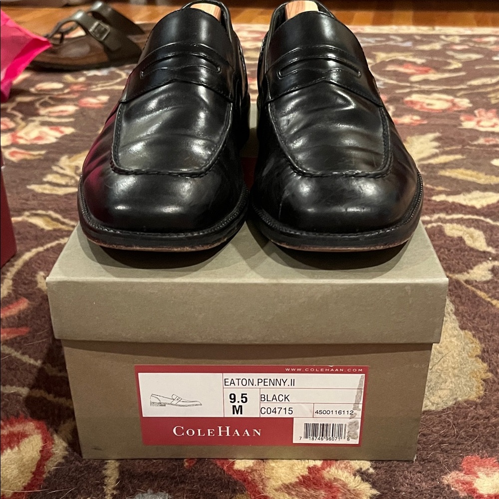 Cole Haan Men's Black Leather Loafers